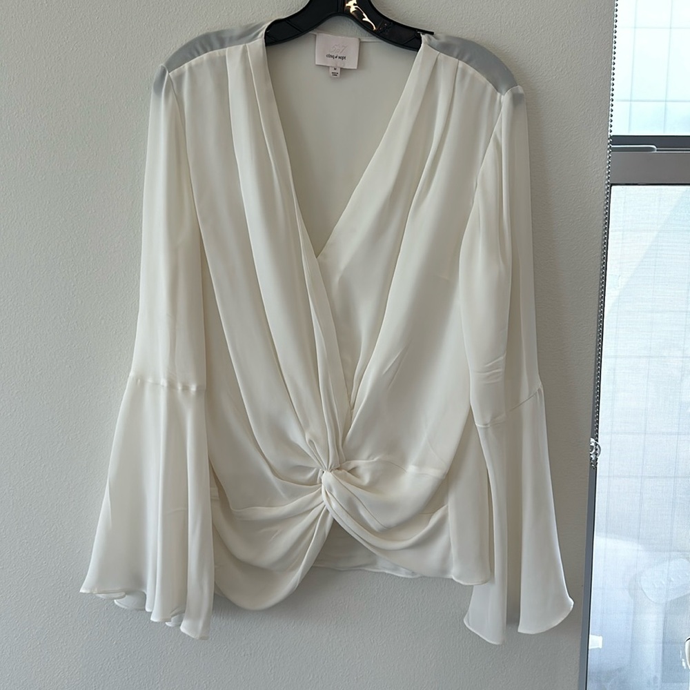 Cinq a Sept ivory blouse sz M